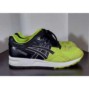 ASICS GEL-Lyte Speed Black/Safety Yellow Size 10.5 Good Condition!